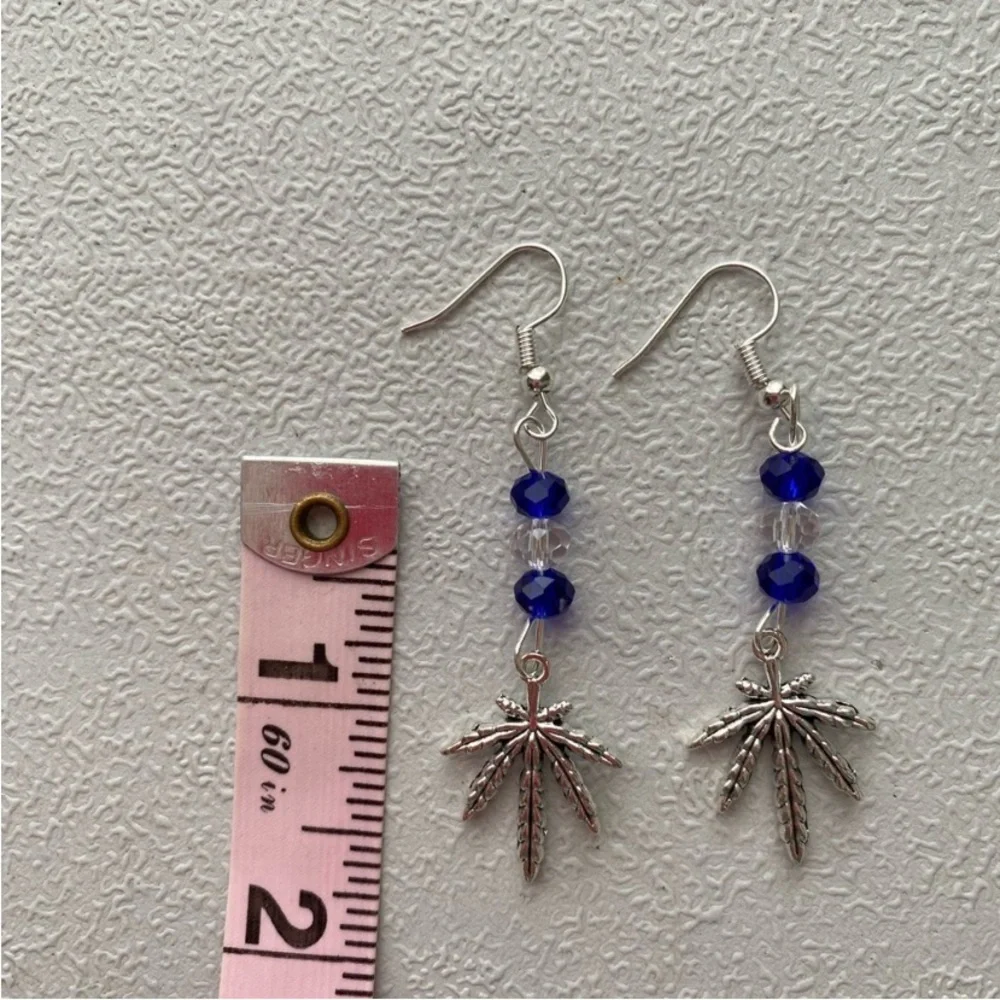 Hand Crafted silvertone dangle